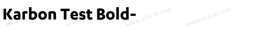 Karbon Test Bold字体转换